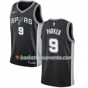 Maillot Basket San Antonio Spurs Tony Parker 9 Nike 2017-18 Noir Swingman - Homme